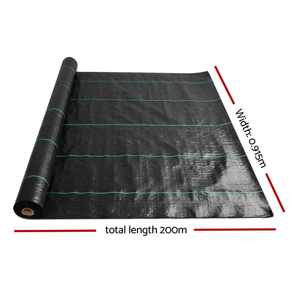 0.915mx200m Weedmat Weed Control Mat Matting Woven Fabric Plants