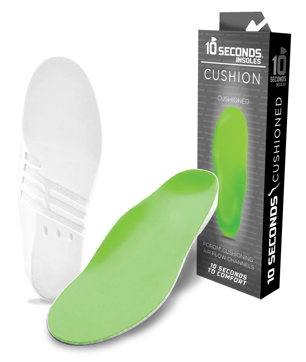 10 Seconds ® Multi-Sport Cushion Insoles   10 Seconds ® Cushion Insoles | Gel Heel Cups   10 Seconds ® Motion Control Performance Insoles   10 Seconds ® Stabilizer Insoles   10 Seconds ® Pressure Relief Insoles | Metatarsal Pads   10 Seconds ® Cushion Ins