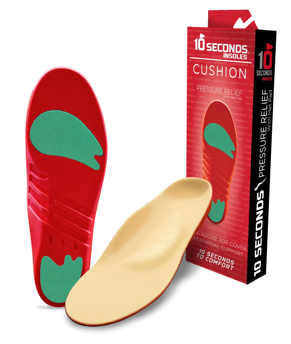 10 Seconds ® Multi-Sport Cushion Insoles   10 Seconds ® Cushion Insoles | Gel Heel Cups   10 Seconds ® Motion Control Performance Insoles   10 Seconds ® Stabilizer Insoles   10 Seconds ® Pressure Relief Insoles | Metatarsal Pads   10 Seconds ® Cushion Ins