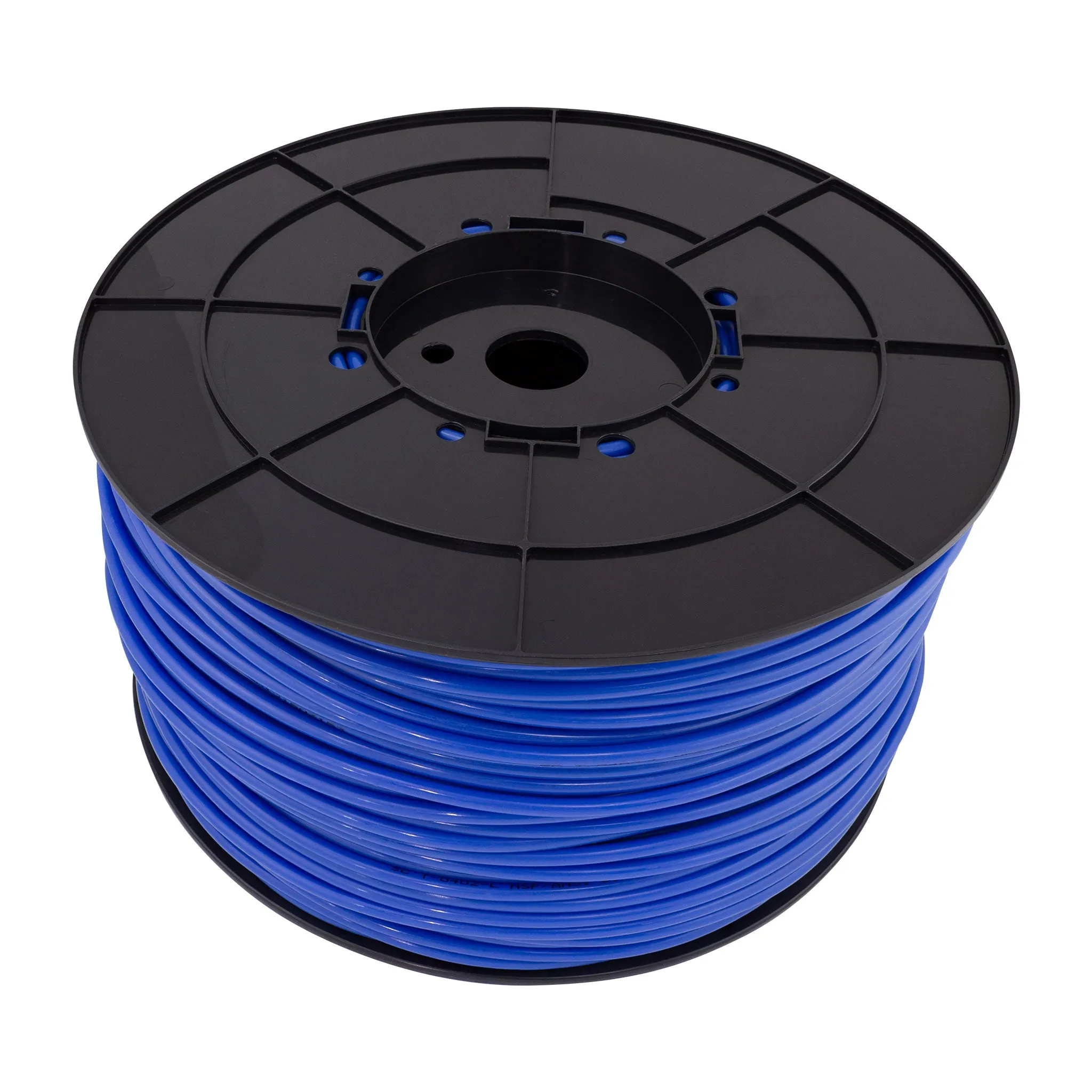 1/4" LLDPE Tube. 1000 FT or 300 M Roll. With Spool. Blue Color. Certified by NSF.