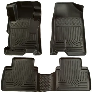 2007-2012 Nissan Altima 4 Door Front & 2nd Seat Floor Liners - Black