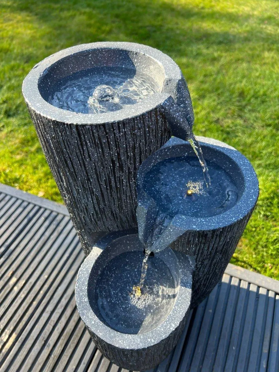 3 Vase Bowl Water Feature - Solar Powered 26x27x47.5cm