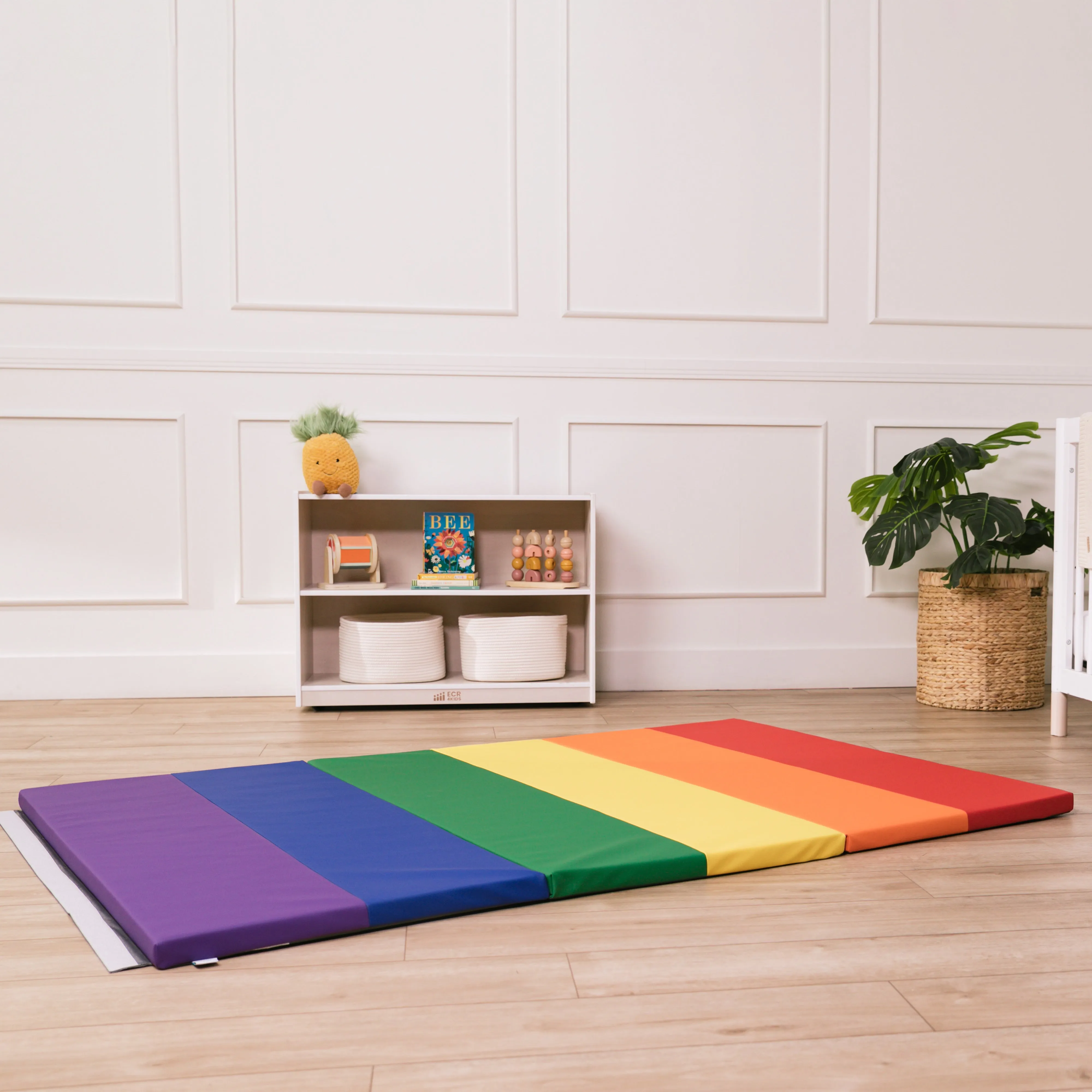 6-Section Rainbow Runway Activity Mat, Folding Playmat