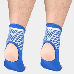 A Pair Sports Ankle Support Compression Ankle Socks Outdoor Basketball Football Mountaineering Protective Gear, Size: L(Colorful Blue)