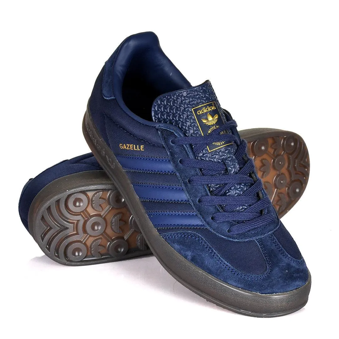 AD Gazelle 3 Stripes Side Designed Sneakers- Navy Blue