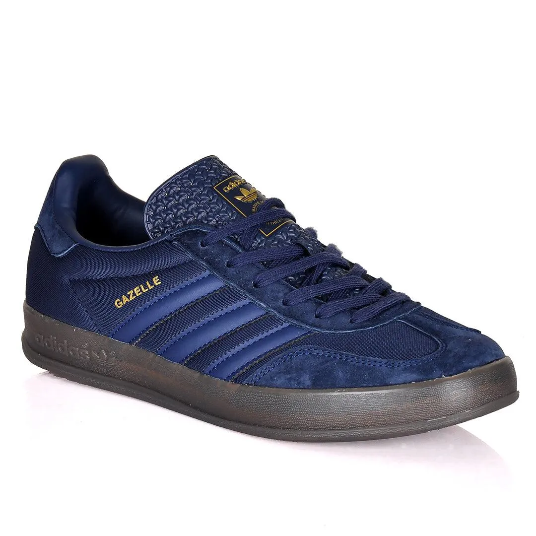 AD Gazelle 3 Stripes Side Designed Sneakers- Navy Blue