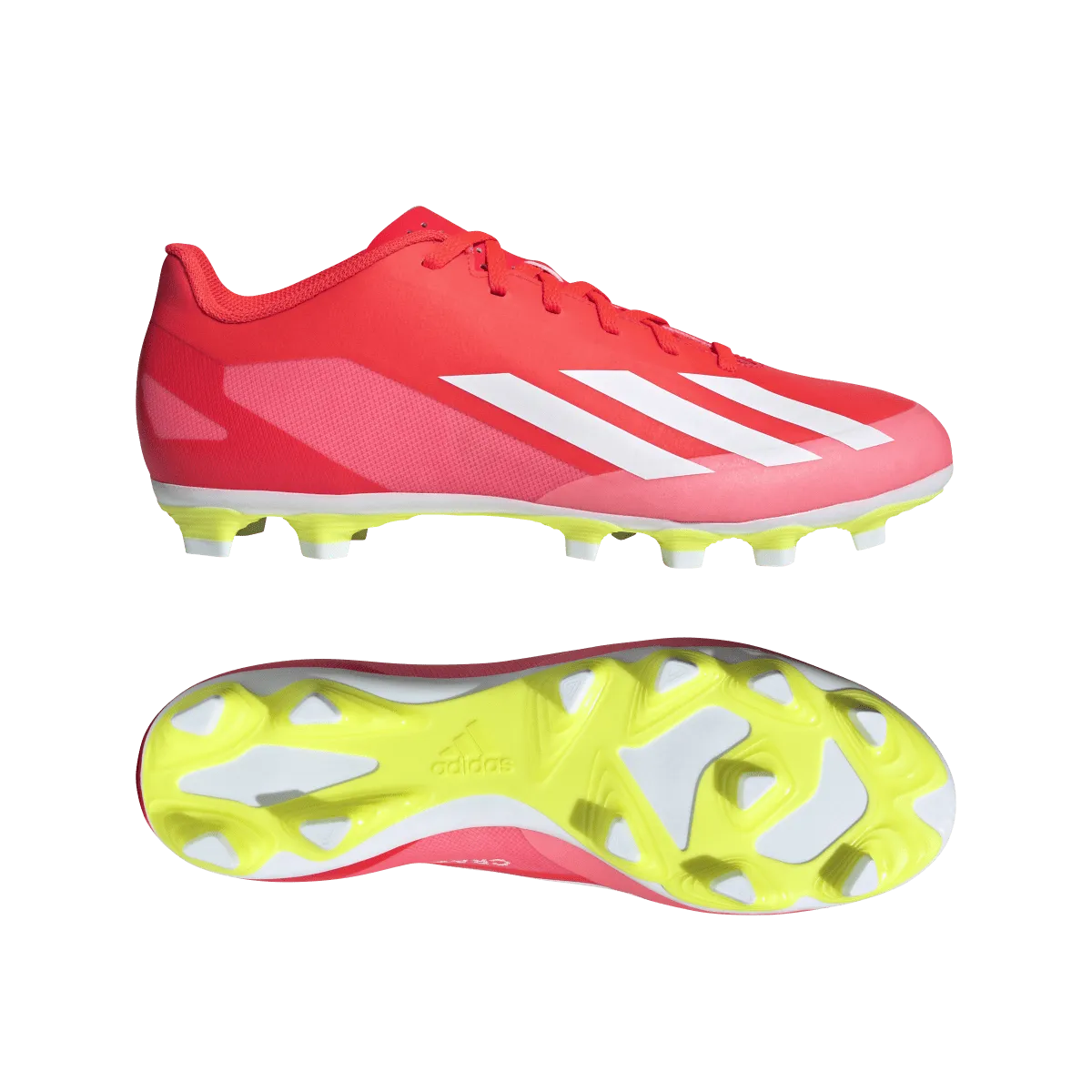 Adidas X Crazyfast Club Flexible Ground Adult Soccer Cleats IG0616 Solar Red/White