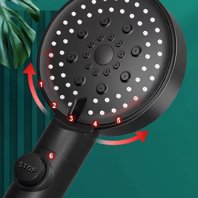 Adjustable High-Pressure Water Saving Shower Head