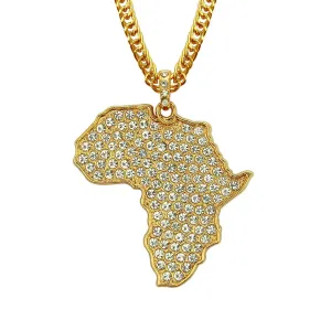 Africa Map Necklace Pendant