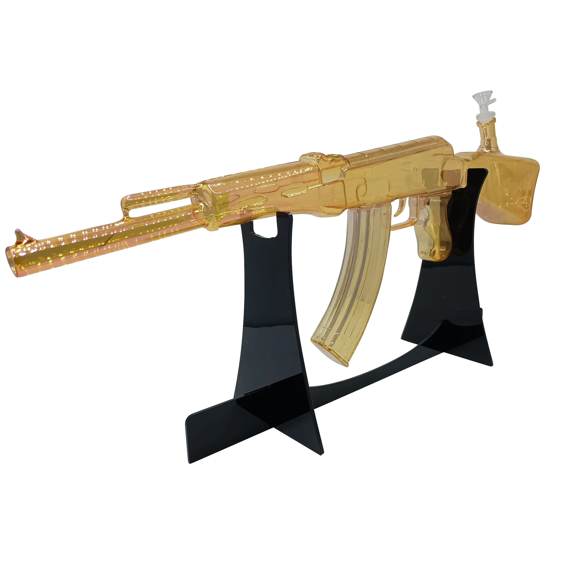 AK47 GLASS WATER PIPE (GOLD)