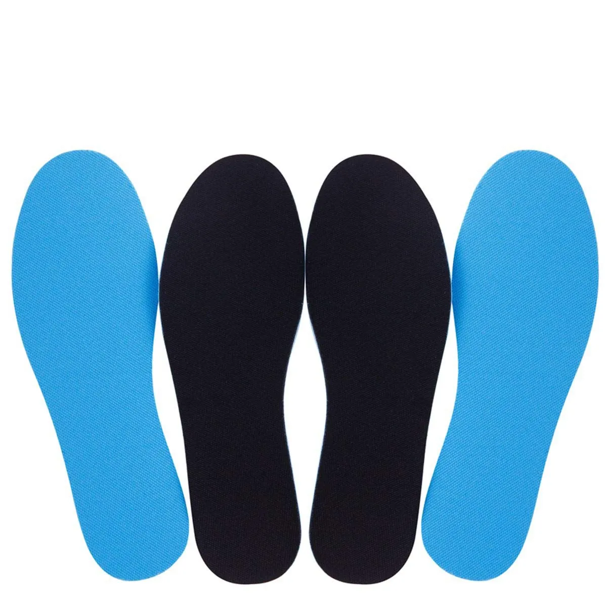 Amitataha 2 Pairs Breathable Insoles, Super-Soft, Sweat-Absorbent, Double-Colored and Double-Layered Shoe Inserts of Foam That Fit in Any Shoes (Blue/Black, 9.5-12 Women/8-9 Men) Blue/Black