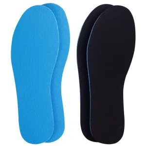 Amitataha 2 Pairs Breathable Insoles, Super-Soft, Sweat-Absorbent, Double-Colored and Double-Layered Shoe Inserts of Foam That Fit in Any Shoes (Blue/Black, 9.5-12 Women/8-9 Men) Blue/Black