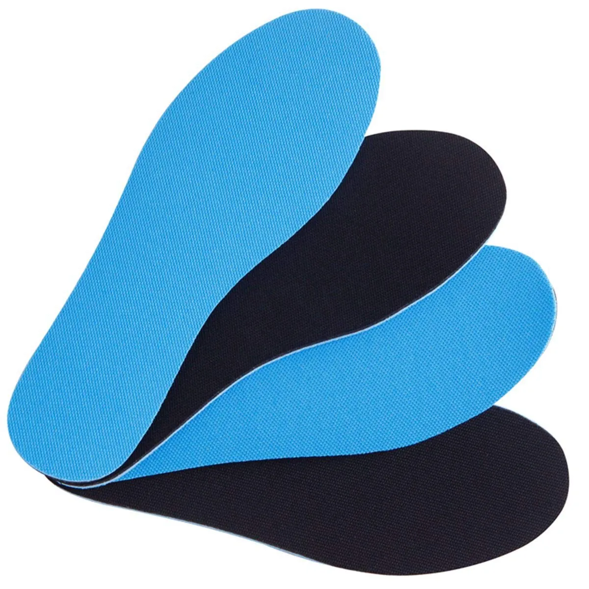 Amitataha 2 Pairs Breathable Insoles, Super-Soft, Sweat-Absorbent, Double-Colored and Double-Layered Shoe Inserts of Foam That Fit in Any Shoes (Blue/Black, 9.5-12 Women/8-9 Men) Blue/Black