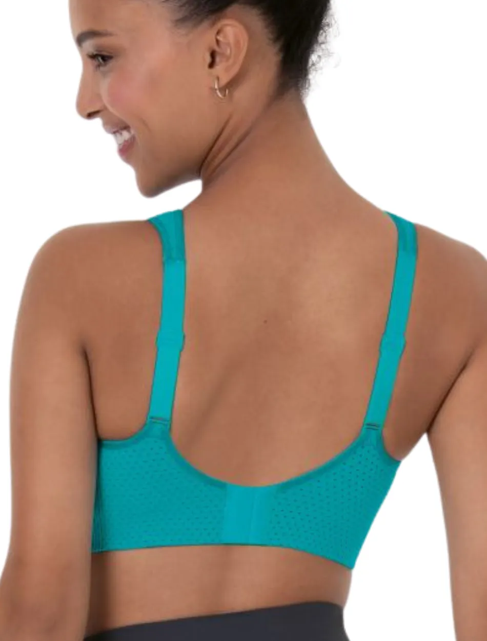 Anita Active Air Control Wirefree Padded Sports Bra, Peacock | Anita Sports Bras | Peacock Green Wirefree Sports Bra