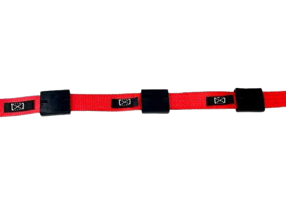 AS-KK2X14SSJR - 2" x 14' Strap w/ Swivel J Hooks & Rubber Cleats - Red TECNIC Webbing-BETTER