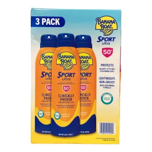 Banana Boat Sport Ultra Sunscreen 50  SPF (3 pk.)