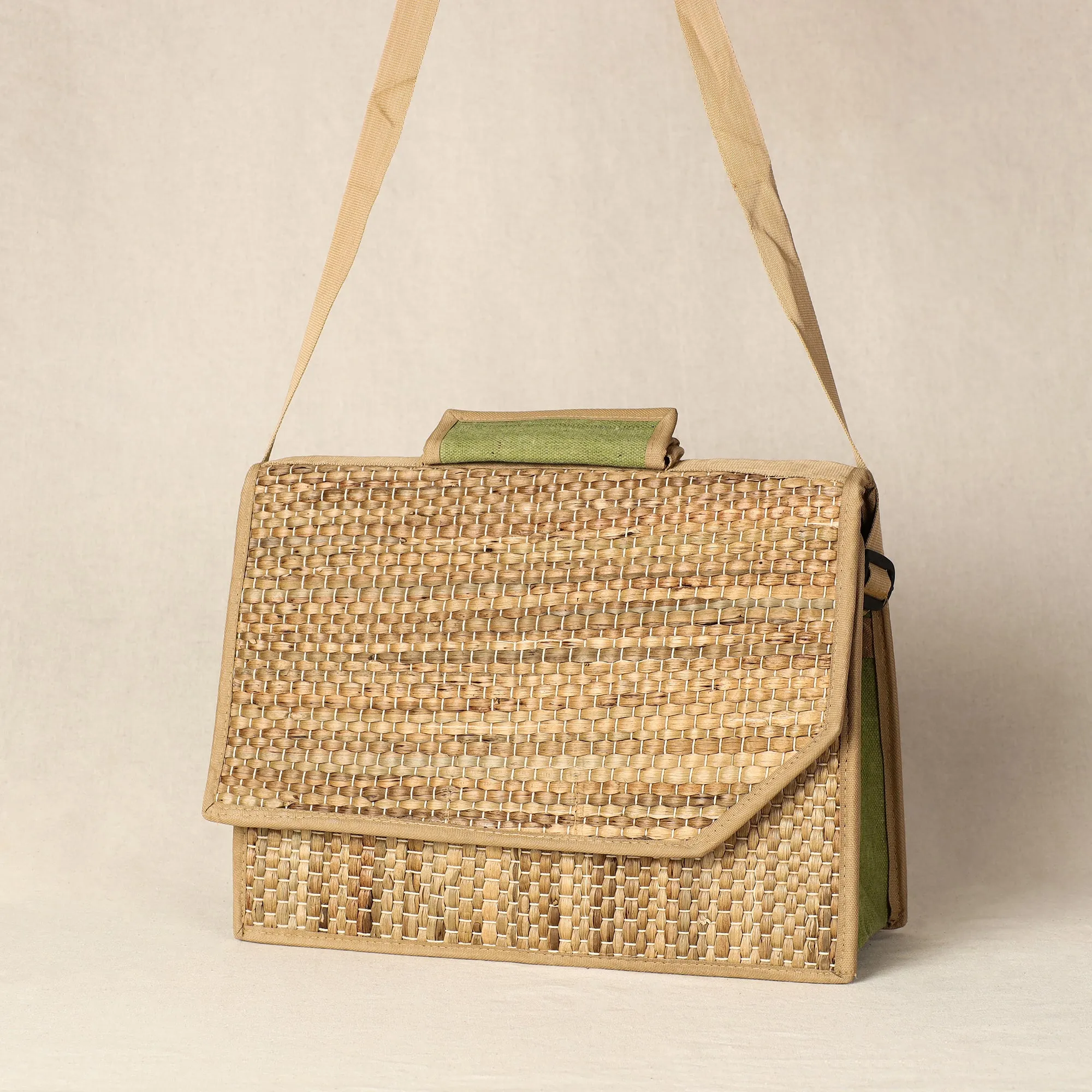 Beige - Handmade Organic Water Hyacinth Conference Bag