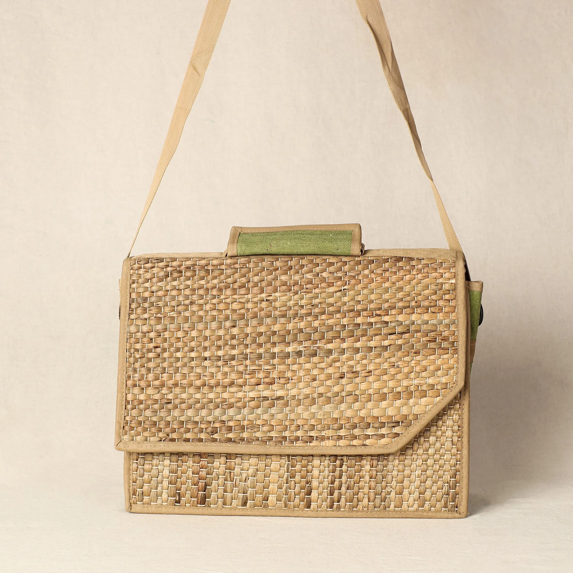 Beige - Handmade Organic Water Hyacinth Conference Bag