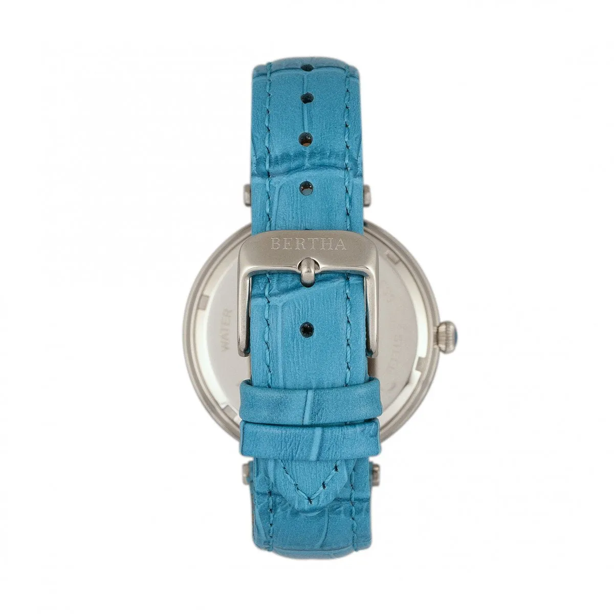 Bertha Mia Mother-Of-Pearl Leather-Band Watch