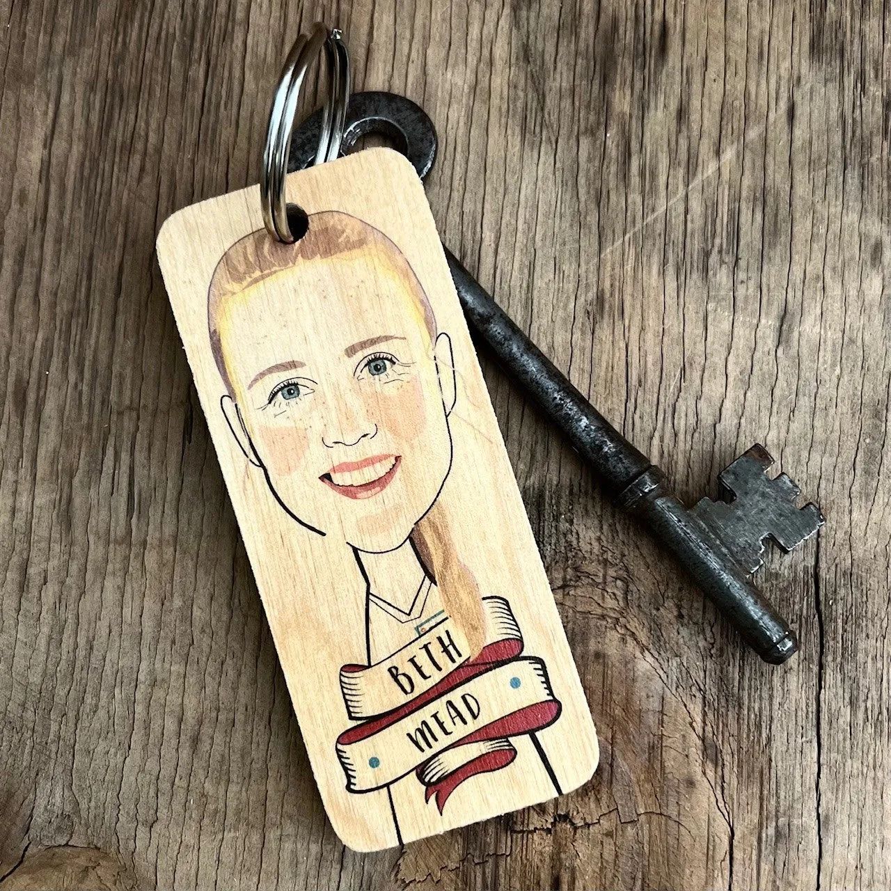 Beth Mead Character Wooden Keyring - RWKR1