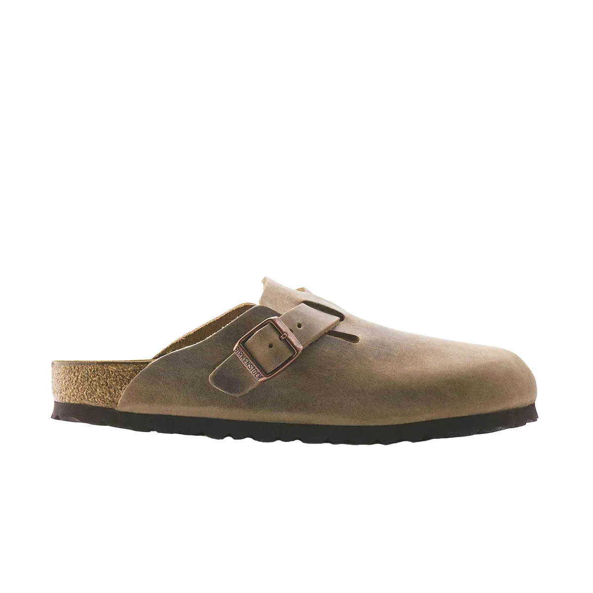 Birkenstock Boston Oiled Leather/Suede Sandal (Unisex) Tabacco Brown