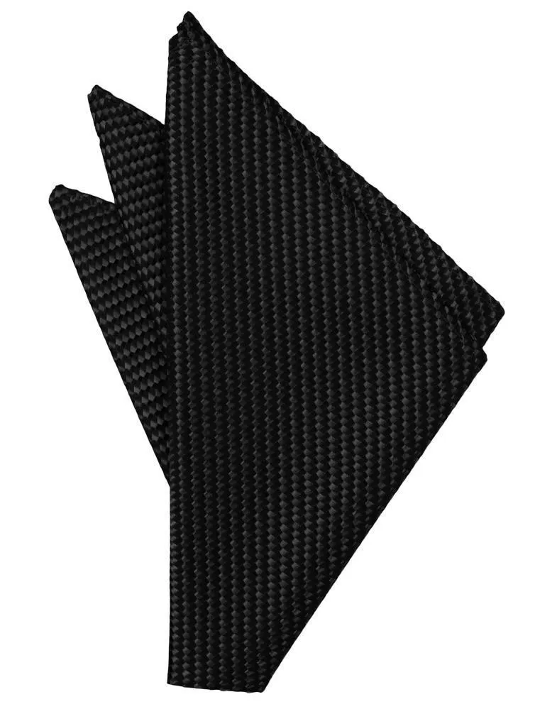 Black Venetian Pocket Square