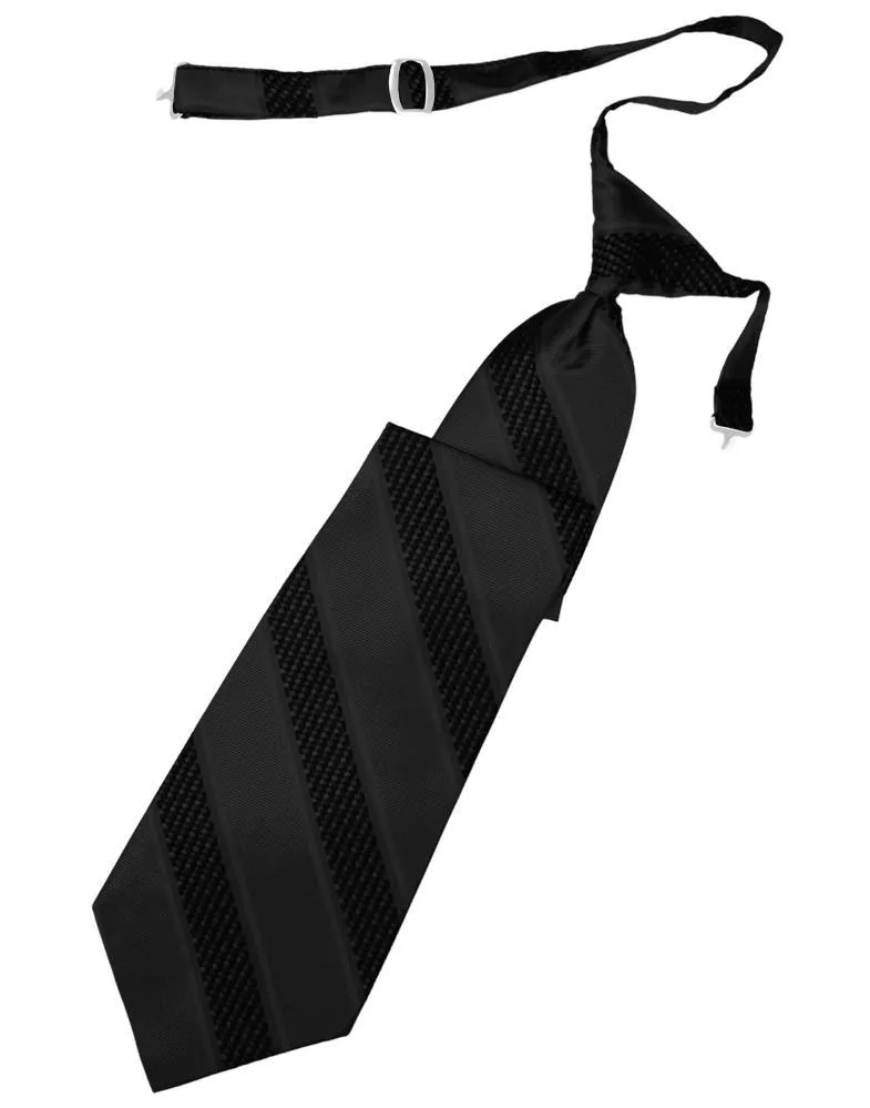 Black Venetian Stripe Necktie