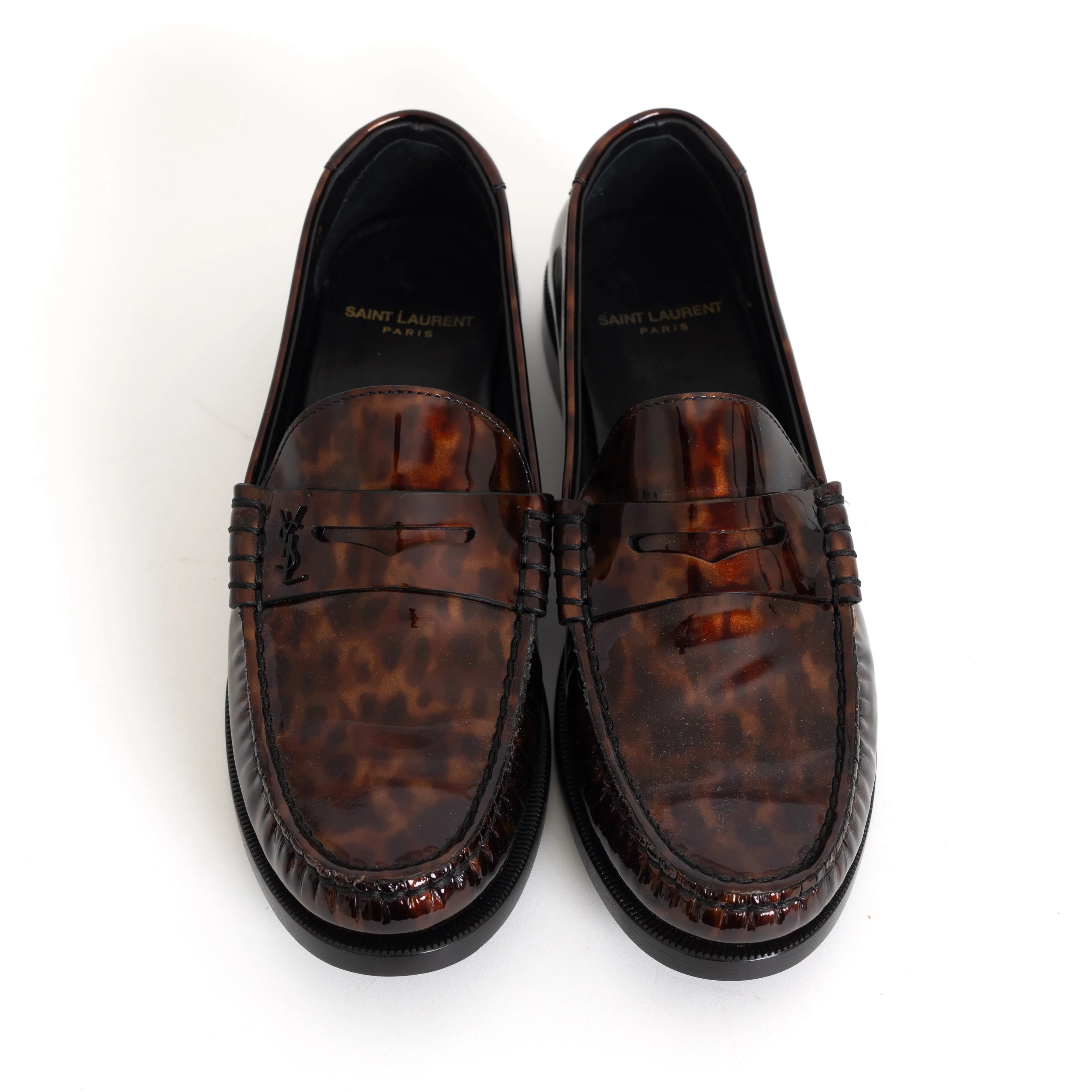 Brown Logo Loafers