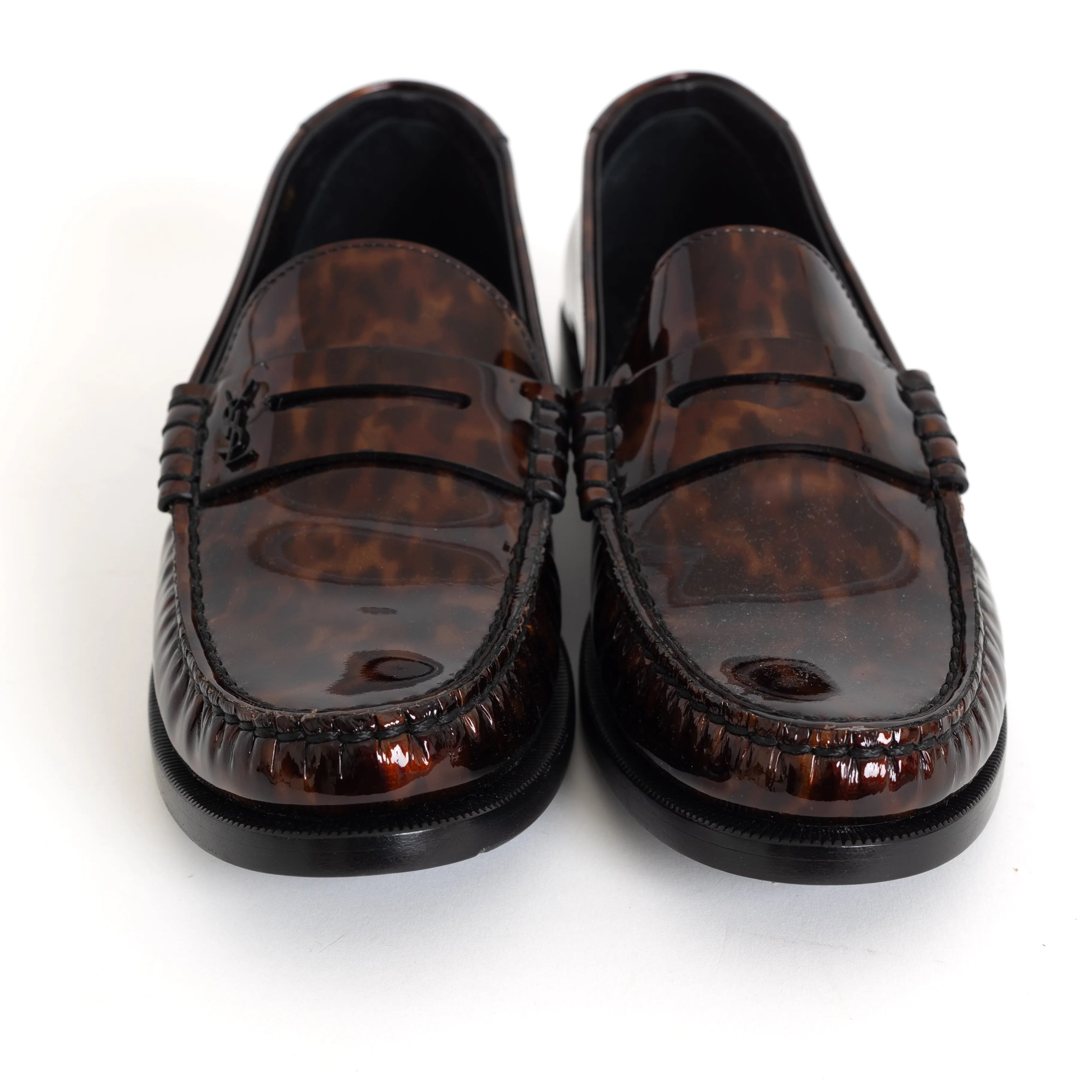 Brown Logo Loafers