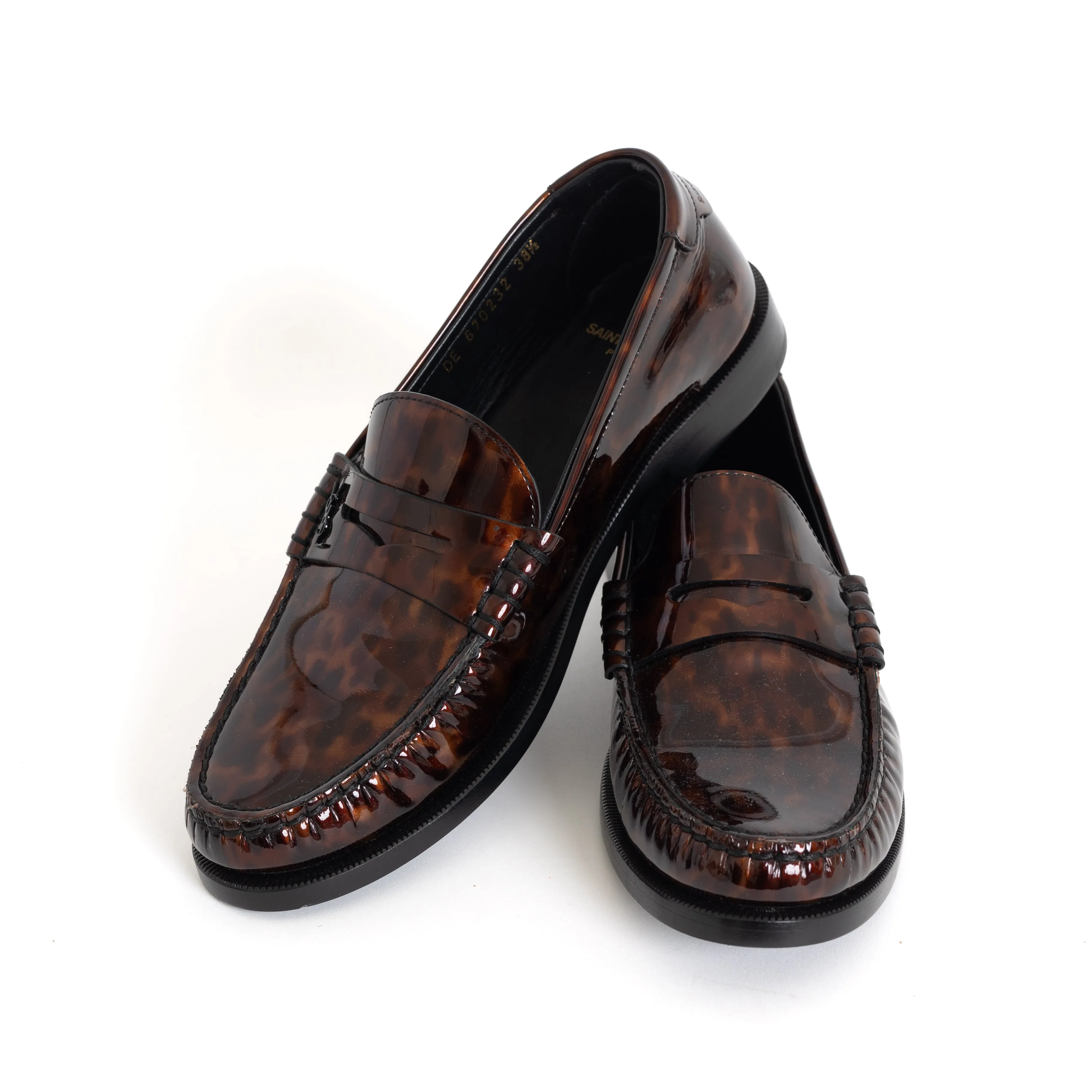 Brown Logo Loafers