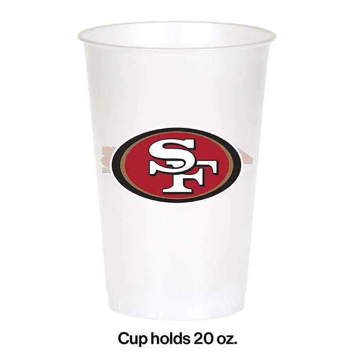 Bulk San Francisco 49ers 20 oz Plastic Cups (96 per Case)