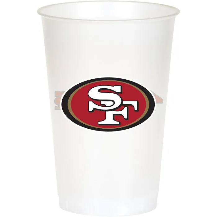 Bulk San Francisco 49ers 20 oz Plastic Cups (96 per Case)