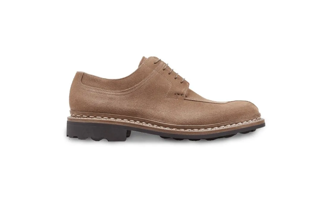 CATALPA | Water-resistant Suede Derby Shoe | Cream