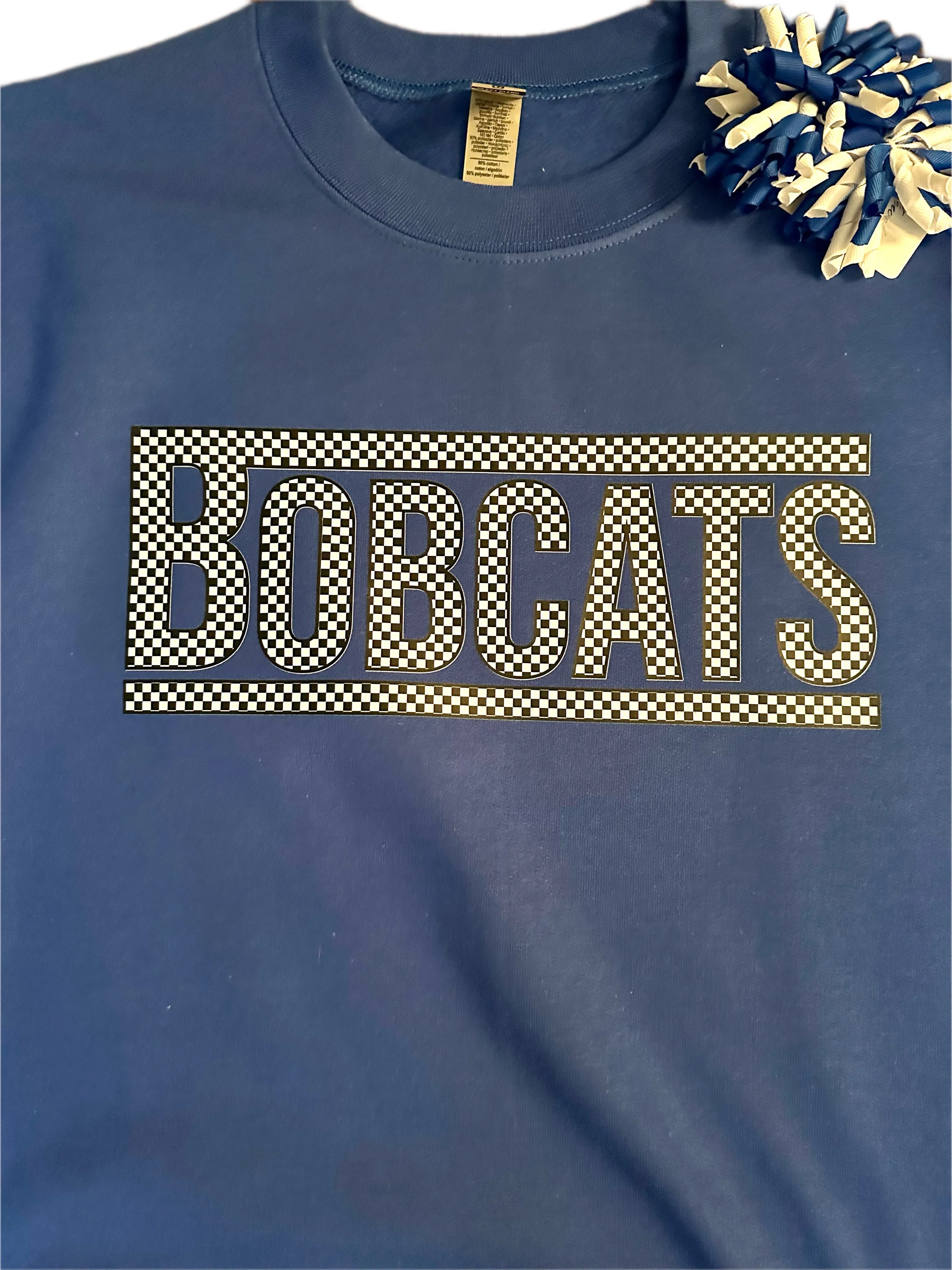 Checkered Bobcats Sweatshirt (Adult & Youth)