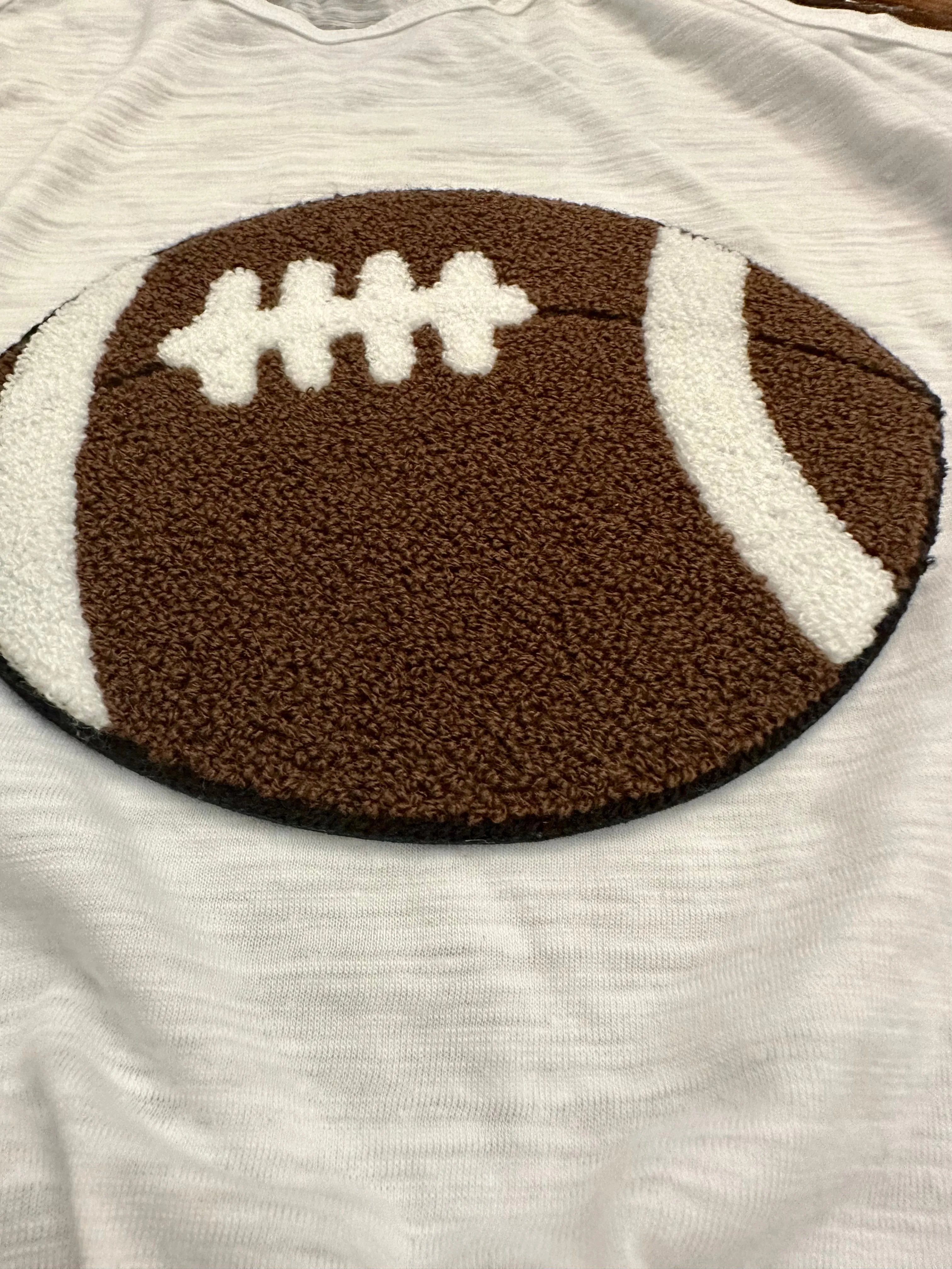 Chenille Patch Football Tops