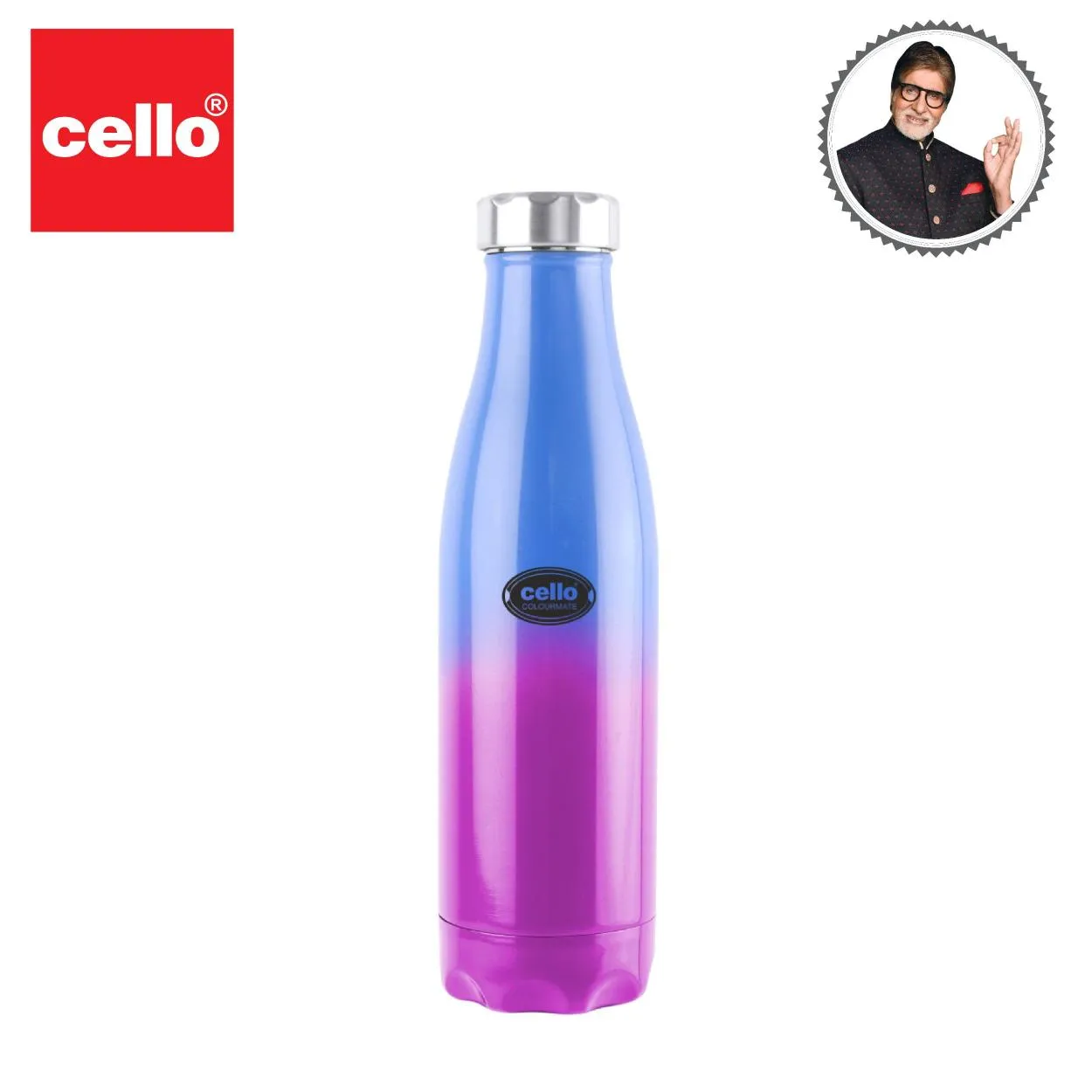 Colourmate Flask, Vacusteel Water Bottle, 500ml