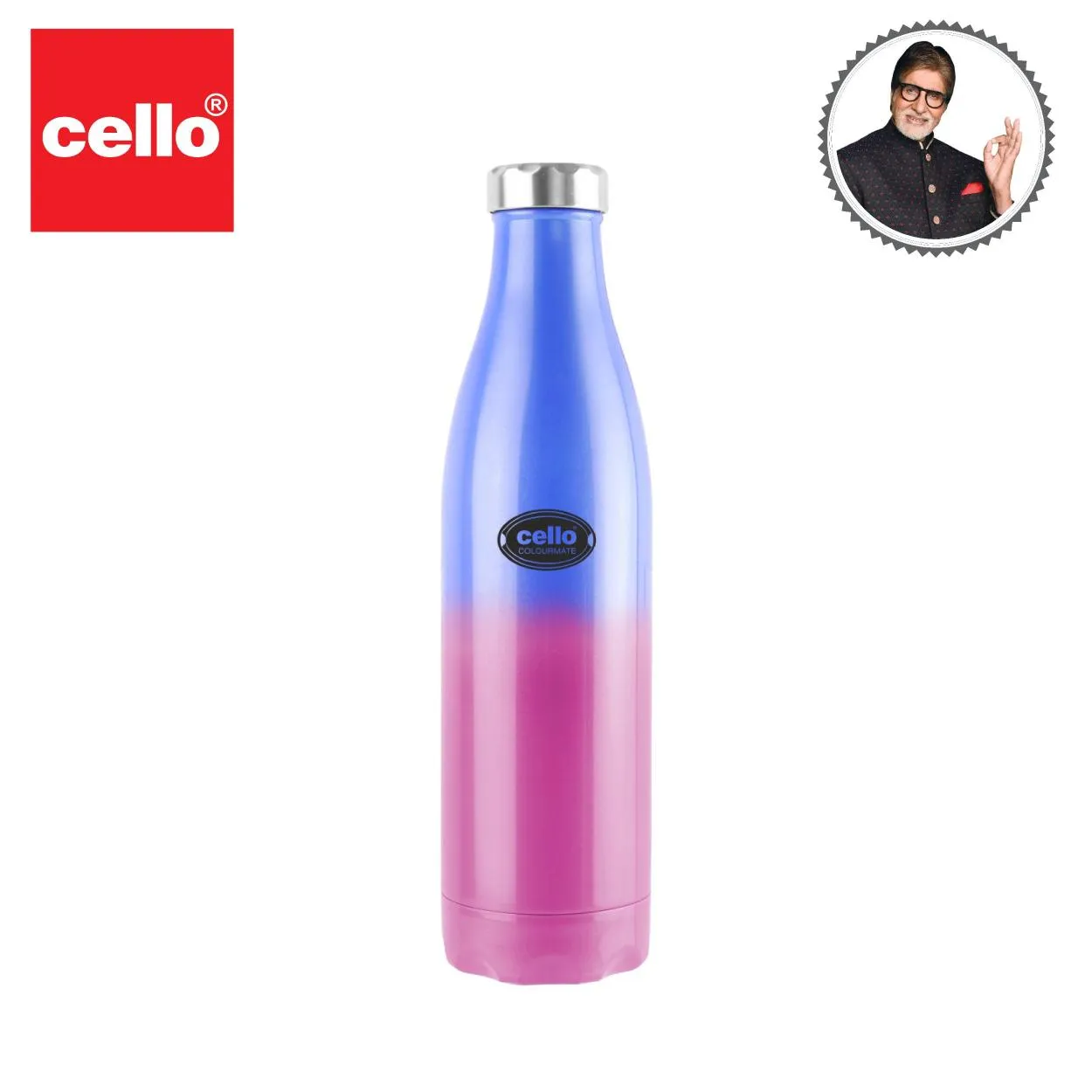 Colourmate Flask, Vacusteel Water Bottle, 800ml