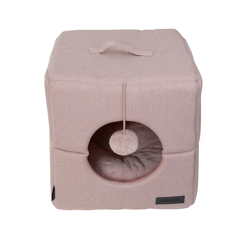 Como Pink Cat Cube with Pom Pom