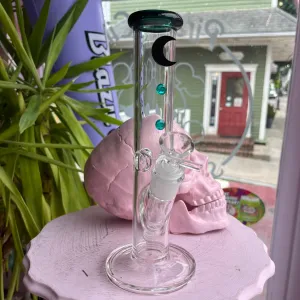 Crescent Moon Jeweled Tube Bong