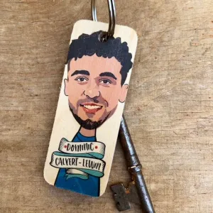 Dominic Calvert Lewin Character Wooden Keyring - RWKR1