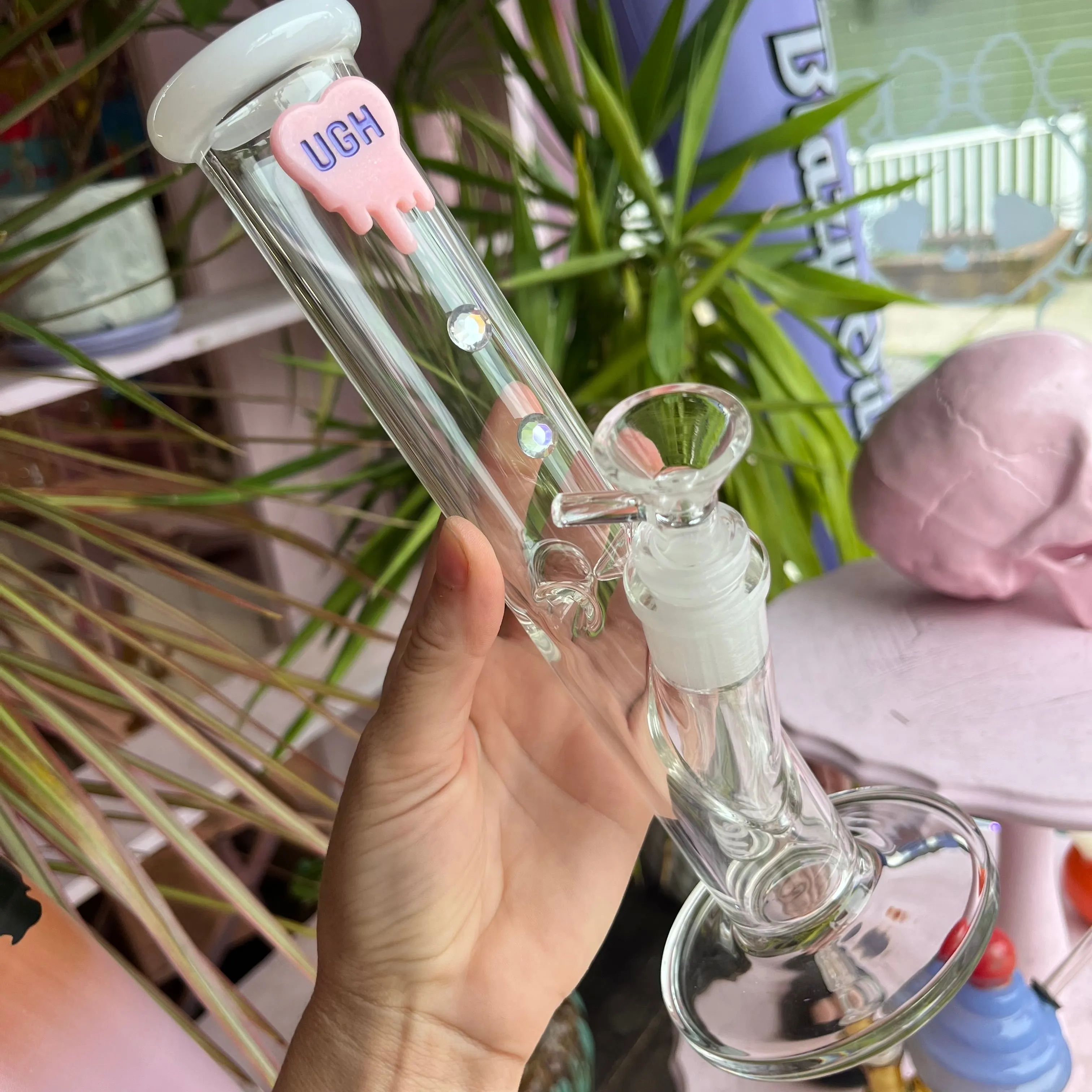 Dripping Heart Jeweled Tube Bong