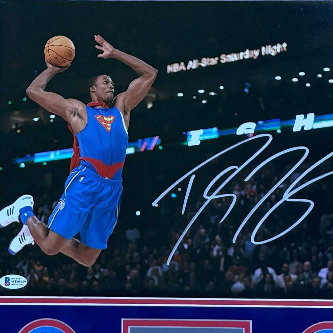 Dwight Howard Hand Signed & Framed Superman 11x14 Photo (JSA)