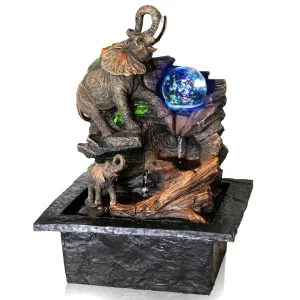 Elephant Water Feature Indoor With LED