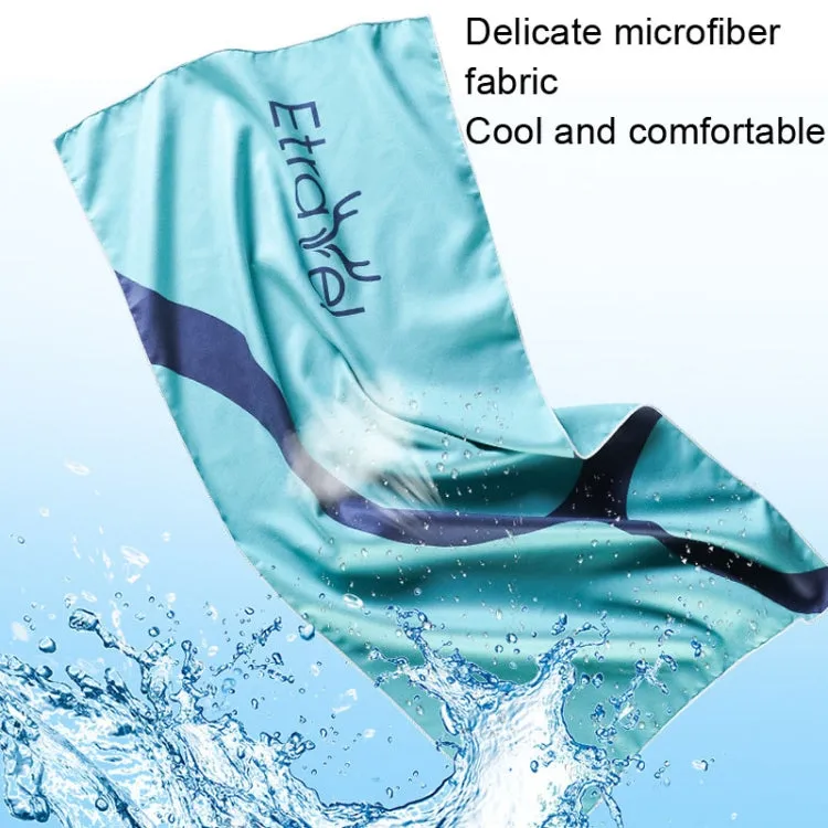 Etravel Sports Quick-drying Towel Double-sided Fleece Bath Towel, Color: Small Grass Green Towel