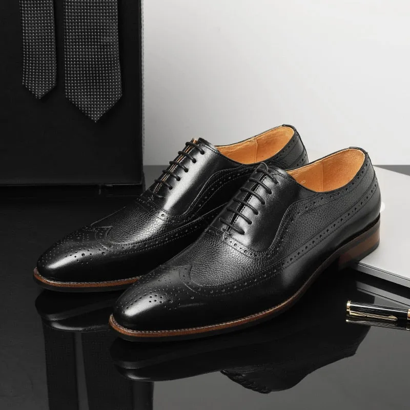 ExoticaLuxe Pointed Lace Up Brogues