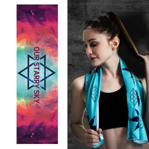 Fitness Cold Towel Outdoor Sports Cooling Quick-Drying Towel, Size: 100 x 30cm(Sky)