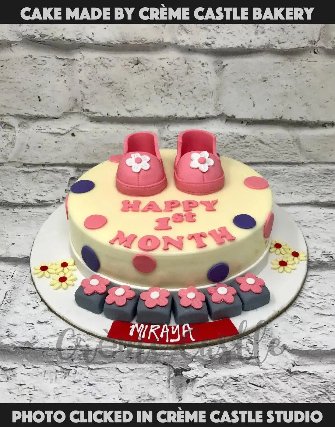 Floral Baby Shoes Cake