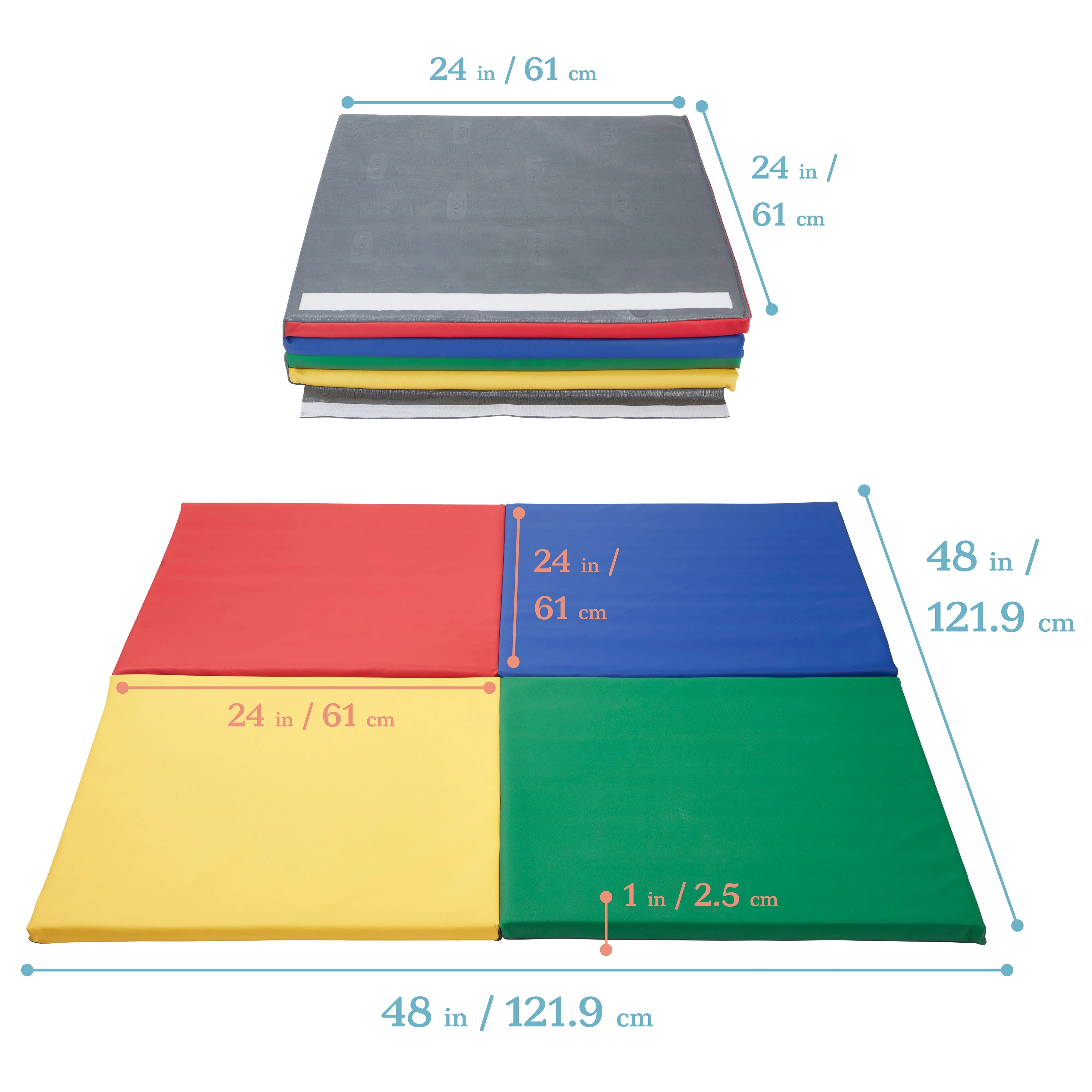 Fold-N-Go Activity Mat and Patchwork Toddler Foam Block Playset