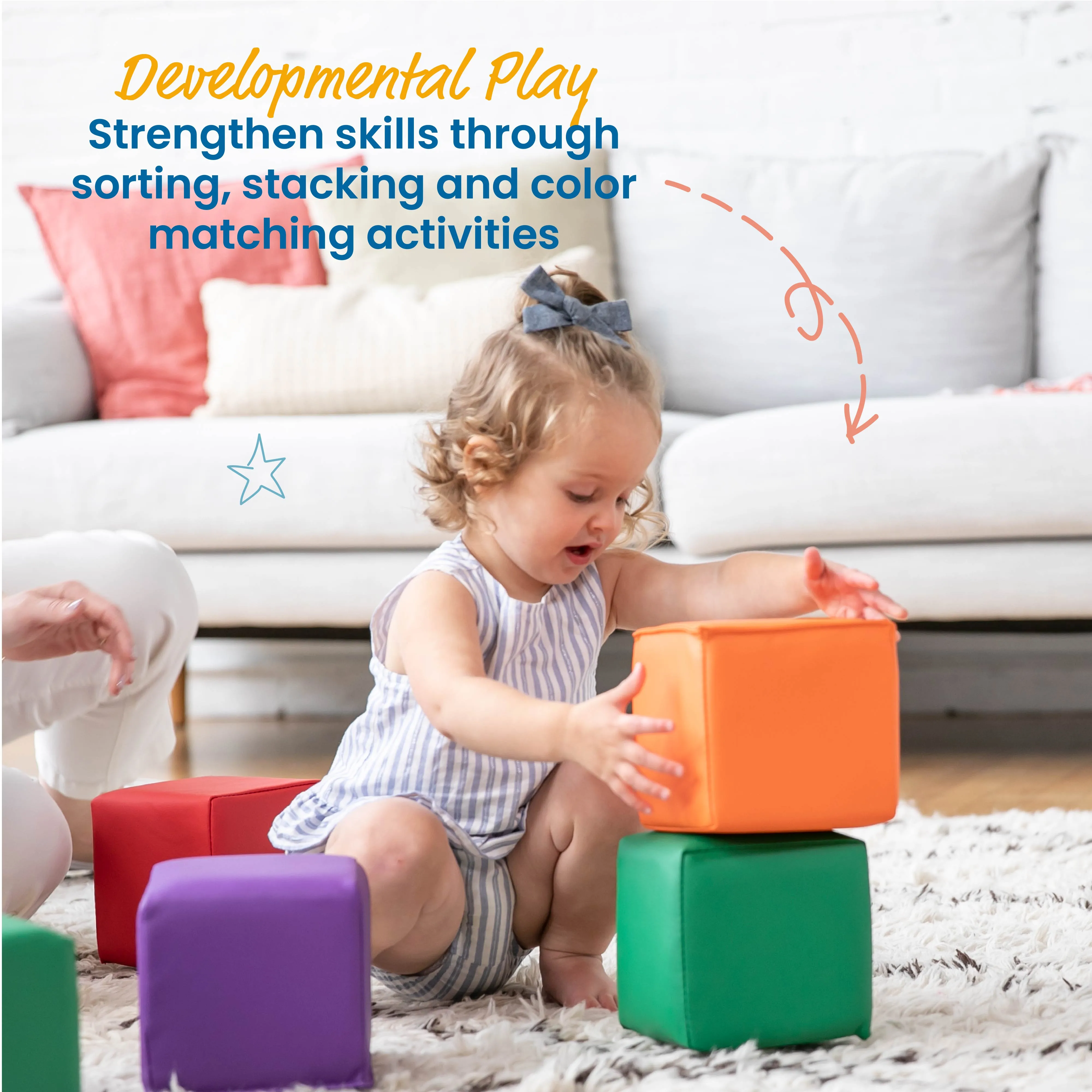 Fold-N-Go Activity Mat and Patchwork Toddler Foam Block Playset