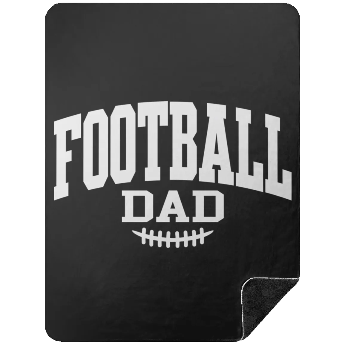 Football Dad BSHL Premium Black Sherpa Blanket 60x80